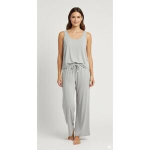 STATE OF DAY WOMENS 2-PC. SWEATER KNIT LOUNGE SLEEP GREY HEATHER - XL